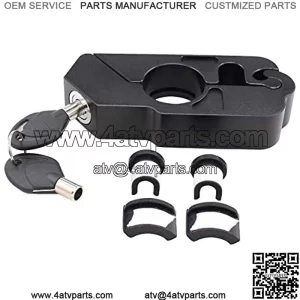 Universal Motorcycle Handlebar Handle Throttle Grip Brake Security Lock for Motorbike, Bike, Scooter, Moped, ATV with 2 Keys
