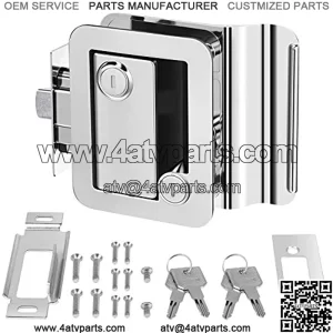 Kohree RV Trailer Camper Entry Door Lock Handle, Polar Chrome RV Door Lock with Deadbolt, Upgrade Zinc Alloy Security Kit for Camper, Travel, Horse Trailer, Cargo Hauler