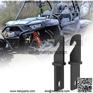 RZR Cool Door Latch, 1 Pair Anti-Rust Black 3.5" Secure Door Opening RZR Easy Latches, Easy Latches Vent Extender for Increasing Air Circulation, UTV Accessories Compatible with Polaris RZR 2014-2022