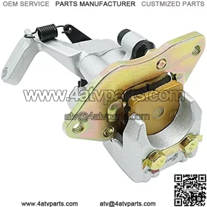 Rear Brake Caliper & Pads Assembly for Yamaha ATV Raptor 125 250 350 YFM125 250 350 with Parking Brake 5YT-2580W-10-00 5YT-2580W-00-00