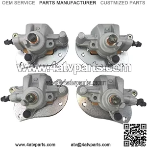 Front & Rear Brake Calipers for Yamaha ATV 2009-2014 Grizzly 550 YFM550 2007-2020 Grizzly 700 YFM700 with Pads 3B4-2580T 3B4-2580U 3B4-2580V 3B4-2580W
