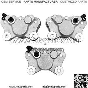 Front Left Right & Rear Brake Calipers for Arctic Cat ATV 250 300 375 400 454 500 with Pads 0402-011 0402-010 0402-011