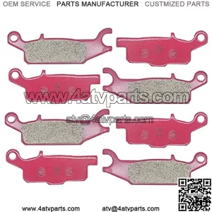 Motorcycle Front Rear Ceramic Brake Pads Compatible with ATV Yamaha YFM700 YFM 700 Grizzly 2007 2008 2009 2010 2011 2012 2013 2014 2015 2016 2017 2018 FA443F FA444F FA445R FA446R