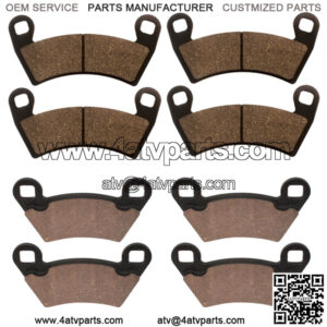 Front and Rear Brake Pads for Polaris Ranger EV LEV LSV 4X4 2010-2015