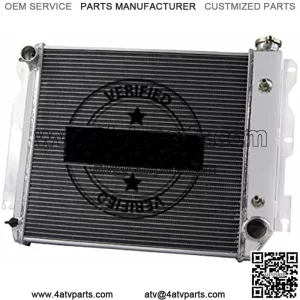 Primecooling 52MM 3 Row Core Aluminum Radiator for Jeep Wrangler TJ YJ w/Chevy V8 Conversion 1987-06