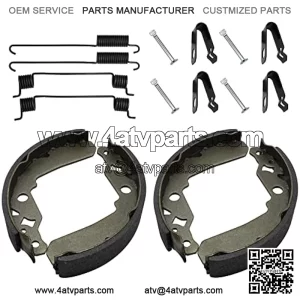 Rear Brake Shoes Springs Pins for Kawasaki Mule 500 520 550 600 610 SX KAF300 KAF400