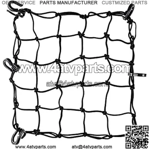 Super Strong Stretch Heavy-Duty 15" Cargo Net for Motorcycle ATV - Stretches to 45"