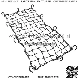 15in x 30in Elastic Cargo Net with 10 Adjustable Hooks and Tight 2in x 2in Mesh