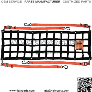 Tailgate Cargo Net for Truck Bed- 54" Net Tough Cargo Net Bed Extender for Trucks, Adjustable Tailgate Net + 4 Straps Perfect for Motorcycles ATV Lumber Kayaks Long Cargo -USA Based