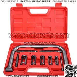 10pcs Valve Spring Compressor Automotive Compression C-Clamp Tool Service Kit for Motorcycle, ATV, Car, Small Engine Vehicle Equipment