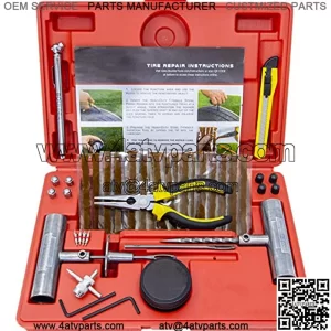 Boulder Tools - Heavy Duty Tire Repair Kit for Car, Truck, RV, SUV, ATV, Motorcycle, Tractor, Trailer. Flat Tire Puncture Repair Kit