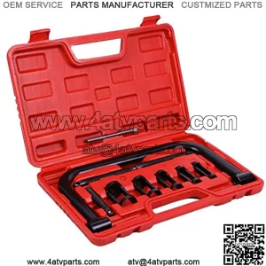 10pcs Valve Spring Compressor, Automotive Compression C-Clamp Tool Service Kit for Motorcycle, ATV, Car, Small Engine Vehicle Equipment