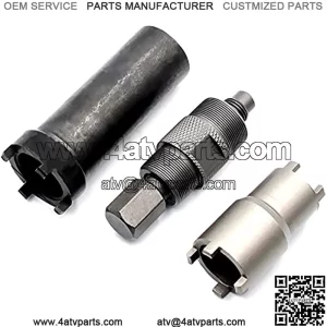 24mm&27mm Magneto Flywheel Puller Tool and 20mm 24mm Lock Nut Clutch Removal Tool with Starter Clutch Lock Spanner Removal Tool?for?GY6 125cc 150cc ATV Dirt Bike