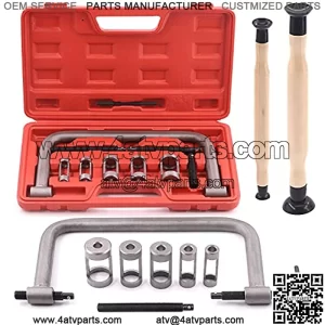 12Pcs Valve Spring Compressor with Valve Lapper Set Auto Compression C-Clamp Tool Service Kit with Valve Lapping Grinding Stick Tool for Motorcycle, ATV, Car, Small Engine Vehicle Equipment