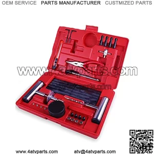 Heavy Duty Tire Repair Tools Kit - 57 PCS Set Truck Tool Box for Motorcycle, ATV, Jeep, Truck, Tractor Flat Tire Plug Kit