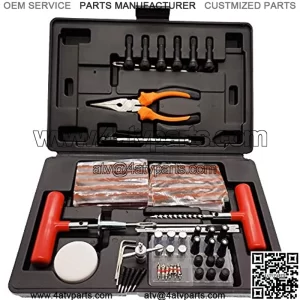 98pcsTire Repair kit Universal Tire Repair Tools is Heavy Duty Tire Repair kit for Motorcycle ATV Car Truck RV Jeep to Tire repai