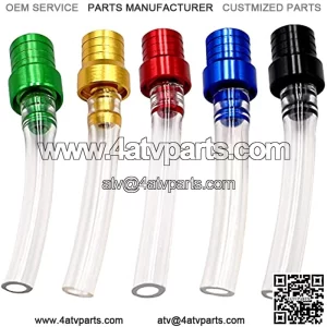 Taiss 5PCS Motorcycle Gas Cap Gas Fuel Tank Cap Vent, Breathing Tube Hose Two-Way Fuel-Saving Breather Cap, Suitable For All Off-Road Motorcycles, ATVs.F-008-5S-5P