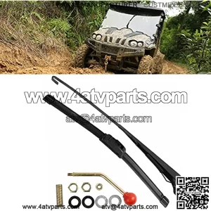 UTV Hand Operated Windshield Wiper Hisun Accessories Fits for All Hisun Massimo,Axis,Cub Cadet,Coleman,Compatible with Yamaha,CFMOTO,Polaris Ranger,Polaris RZR