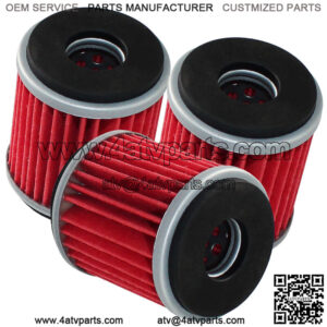 3 Pack Oil Filter for Yamaha Raptor 250 Special Edition 2008 2009 2010 2011-2013