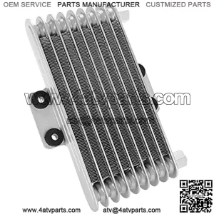 125Ml Aluminum Motorcycle Engine Oi- Aluminum 125ml Engine OiCooling Radiator for 125CC-250CC Motorcycle Dirt Bike ATV Transmission Oil Cooler(Silver)