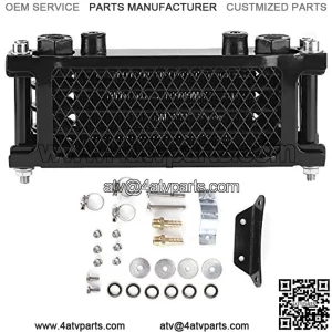 Universal Engine OiKit, 3.3x7.9 inch Black Aluminum Alloy Motorcycle Cooling System Fit for 100?250CC Off?Road ATV Dirt Bike 4?Wheel Motorcycle