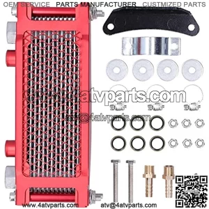 Motorcycle Radiator,Engine OiKit Oil Cooling System Universal Replacement for 100CC?250CC Motorcycle Dirt Bike ATV