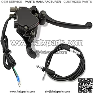 7/8"22mm Thumb Throttle with Dual Brake Lever Assembly,Compatible with for 50cc 90cc 150cc 250cc ATV Quad Roketa Taotao Sunl Kazuma