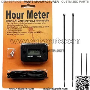 Magicalmai Inductive Hour Meter for Gas Engine Generator Lawn Mower Pressure Washer Marine ATV Boat Outboard Motor Dirt Bike Motorcycle Waterproof?Hr Meters - Black