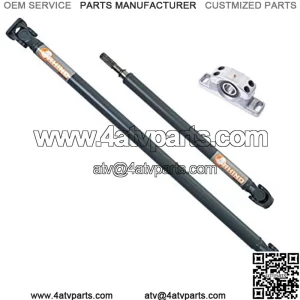 SuperATV U Series Heavy Duty Rhino Driveline Prop Shaft for Polaris RZR XP Turbo (2016+) - Front and Rear - With Cast Carrier Bearing - Made With 4130 Chromoly