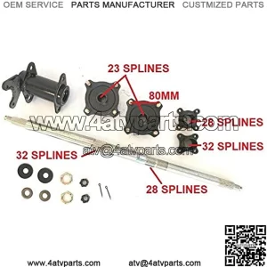 12L Complete Rear Axle Bearing Carrier Hub For Coolster 3125C 3125C-2 ATV QUAD AX21