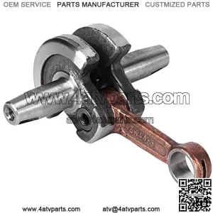 44mm / 1.7in Crankshaft, Akozon Complete Crankshaft Connecting Rod Assembly, Half Circle Crankshaft Engine Parts Replacement Accessories Fit for Mini Pocket Bike 47cc 49cc