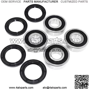 compatible with HONDA TRX350TM 350 2x4 Rancher ATV Bearings kit both sides Front Wheel 2000-2006 (Aftermarket Parts)