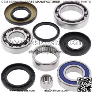 S-ATV-RR-1008-4J7 Rear Differential Bearings and Seals Kit for Suzuki LTF250 LT-F250 Ozark 2002-2009