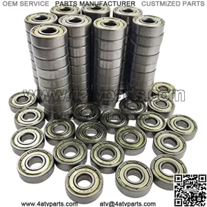 100 PCS 608 ZZ Skateboard Bearings, Double Shielded,8x22x7 Miniature Ball Bearings(Pack of 100)