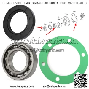 For Kawasaki Mule Inside Rear Axle Bearing Seal Gasket #11060-1251 92045-1208 (For: More than one vehicle)