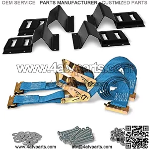 Mall ATV Wheel Chock & Strap Kit | Trailer Tie Down System for ATV??s, UTV??s, & Mowers