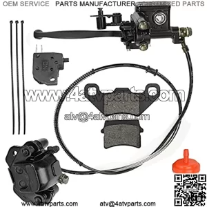 Left Hydraulic Brake Master Cylinder Caliper Assembly for 50cc 70cc 90cc 110cc 125cc Taotao Coolster Vitacci Peace SunL RPS Roketa Kazuma Jetmoto BMS Baja NST Icebear Chinese ATV Quad 4 Wheeler