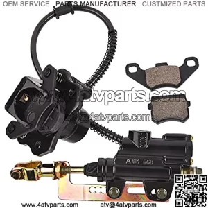 Rear Brake Master Cylinder Caliper Assembly Replacement for for 50cc 70cc 90cc 110cc 125cc Chinese ATV Quad Taotao Boulder B1 Coolster 3050HD