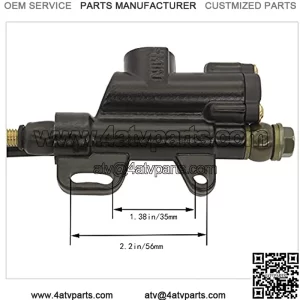 Rear Brake Master Cylinder Caliper Assembly for 50cc 70cc 90cc 110cc 125cc Chinese ATV Quad Scooter Foot Rear Brake assembly Compatible with TaoTao Motorsports 4 Wheeler ATV Quad Scooter
