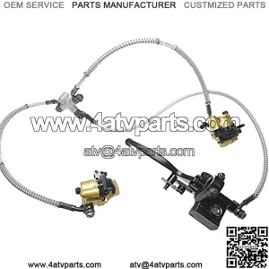 Front Disc Brake Master Cylinder Hydrualic Caliper Assembly for 50cc 70cc 90cc 110cc 125cc ATV