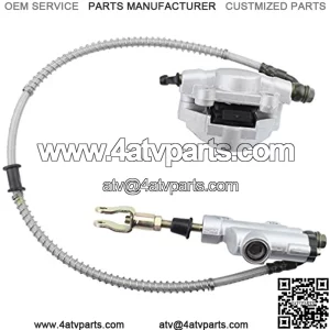 Rear Disc Brake Assembly Master Cylinder Caliper Replacement for 150cc 200cc 250cc Chinese ATV Quad