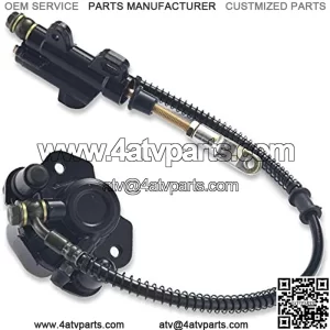 Rear Brake Caliper Master Cylinder Assembly for 50cc 70cc 90cc 110cc 125cc Chinese ATV Quad Taotao Boulder B1 Coolster 3050HD