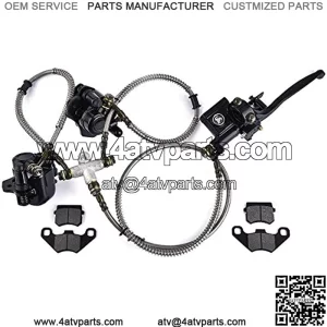 Front Dual Disc Brake Master Cylinder Hydraulic Caliper Assembly Replacement for Chinese 110cc 125cc 150cc 200cc 250cc ATV Four Wheeler Doom Buggy Quad Bikes