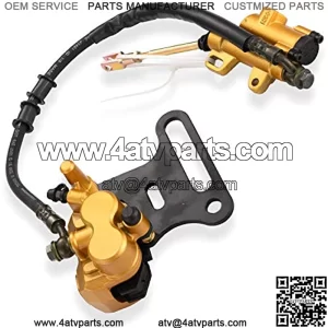 Rear Hydraulic Caliper Brake Master Cylinder Assembly for Chinese 50cc 90cc 110ccc 125cc ATV Dirt Bike Pit Bike Apollo SSR Taotao Roketa Sunl