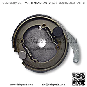 BRAKE ASSEMBLY, 4-1/2??, ROUND BACKING PLATE, STEEL, 1?? BORE
