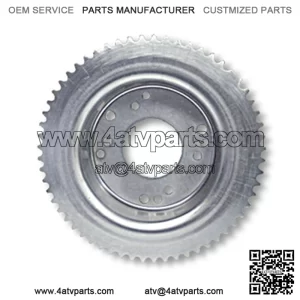 BRAKE DRUM, 4-1/2?? & #35 60 TOOTH SPROCKET, MACHINED ID, ZINC PLATED