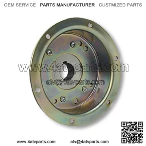 BRAKE DRUM, 4-1/2??, FLANGED, MACHINED ID, RIVETED TO MINI-HUB, 1?? BORE
