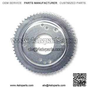 BRAKE DRUM, 4-1/2?? & #35 60 TOOTH SPROCKET, MACHINED OD, ZINC PLATED