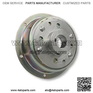 BRAKE DRUM, 4-1/2??, FLANGED, MACHINED OD, RIVETED TO MINI-HUB, 1-1/4?? BORE