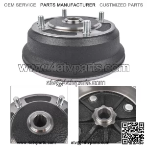 Front Brake Drum for Kawasaki Mule 3000 3010 4000 4010 Gas Diesel 2001-2008 (For: More than one vehicle)